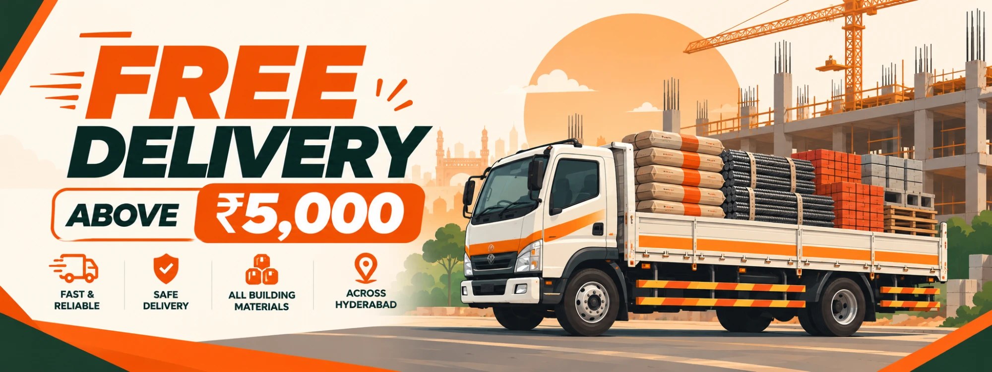 Buildex - Free delivery above ₹5,000 across Hyderabad