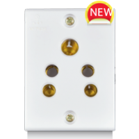 6A, 2 in 1 Socket, Urea Back piece (IP 20)