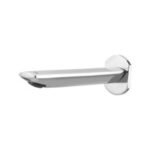 Bath tub spout with wall flange