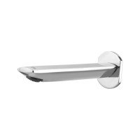 Bath tub spout with wall flange