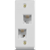 Tel jack double W/O shutter